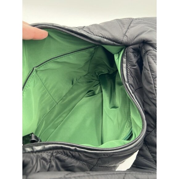 Haute Shore Quilted Deep Navy Preppy Boho Jones Puffer Hobo Tote Bag Purse - Picture 8 of 9